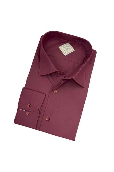 GÖMLEK GALERİSİ Slim Fit Slim Fit Plain Long Sleeve Men's Shirt