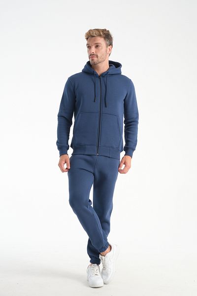 kaphone 10 Men's Pamulu 3 Thread Inside Fleece Full Zip Hooded Tracksuit Set