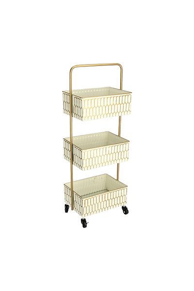 Generic 3Tiered Metal Square Serving Trolley