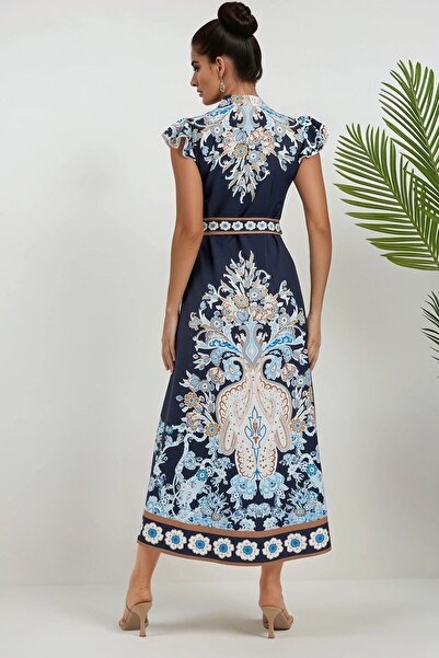 Hiccup Çiçekli Uzun Elbise