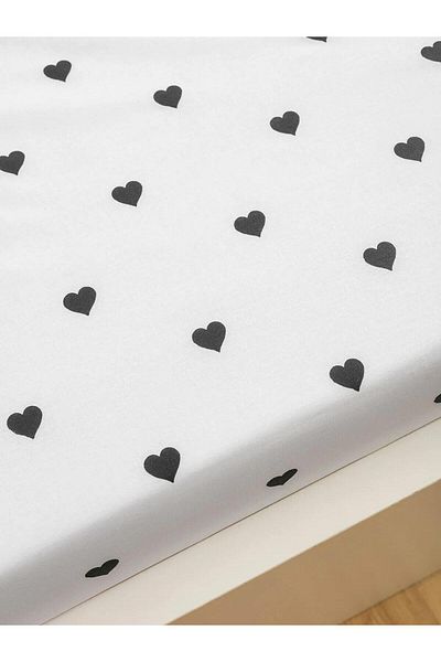 LC Waikiki Lcw Home Heart Patterned Double Fitted Sheet (W5)