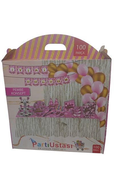 VZN Pink Concept Party Set 100 Pieces Pink Birth Set Hospital Ornament