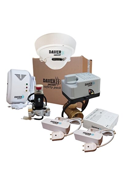 Daver Kit smart de siguranta cu senzori pentru gaz, apa si fum, Safety Pack 1...