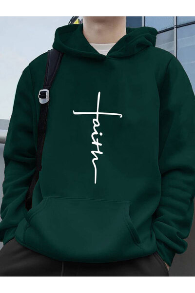 kahire Φούτερ με κουκούλα με στάμπα Faith