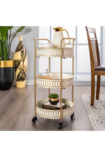 Generic Serving Trolley Round 3 Tiered