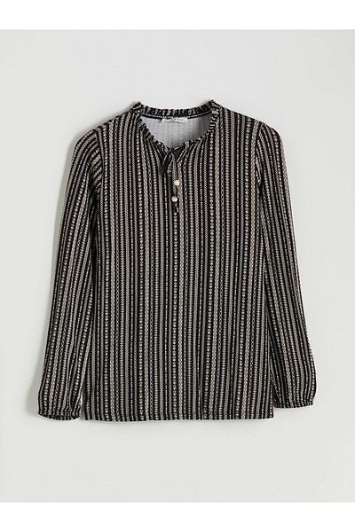LC Waikiki Блуза с шарка и яка с връзки LCW Grace (W5)