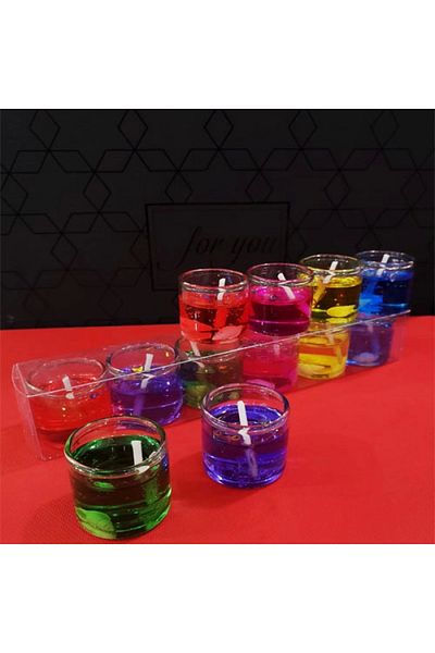 ALFA AKSESUAR 03 6 Gel Colored Candles