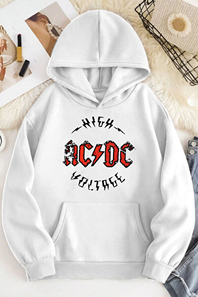 PERISENSE Hanorac oversize cu glugă Acdc