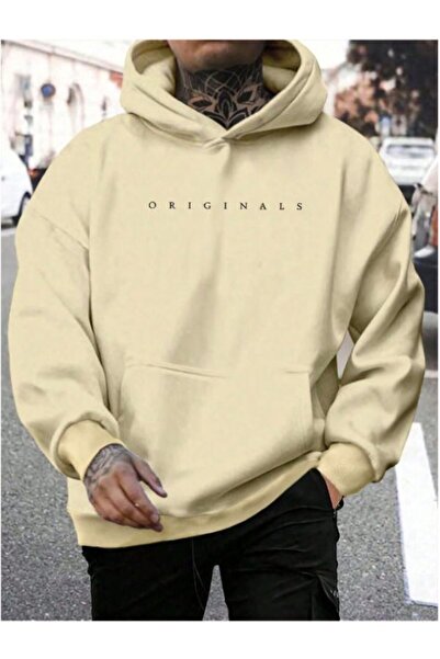 kahire Ανδρικό φούτερ με στάμπα με κουκούλα Oversize