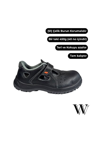 e&e Mekap 234 S1 Çelik Burunlu Terletmeyen Iş Ayakkabısı Yazlık Rahat Hakiki ...