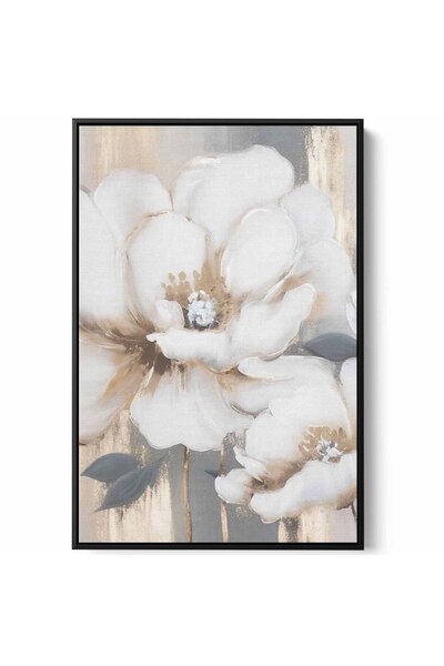 LOWHA لوحة فنية جدارية من القماش مشدودة على إطار خشبي بإطار أسود عائم وتصميم ...