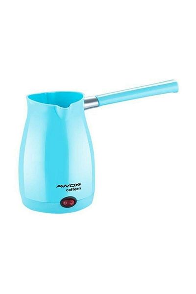 ALFA AKSESUAR 03 Awox Caffeen Blue Electric Coffee Pot Turkish Coffee Maker Plastic Double Mouth 0.4Lt - 5 Cup