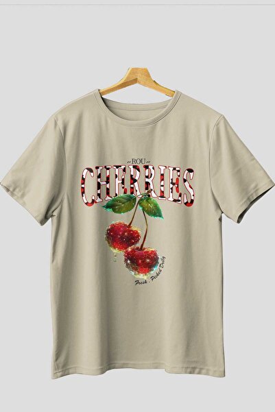 Ankhises Tricou oversize cu imprimeu frontal Cherry Cherries 7 Bărbați Femei ...
