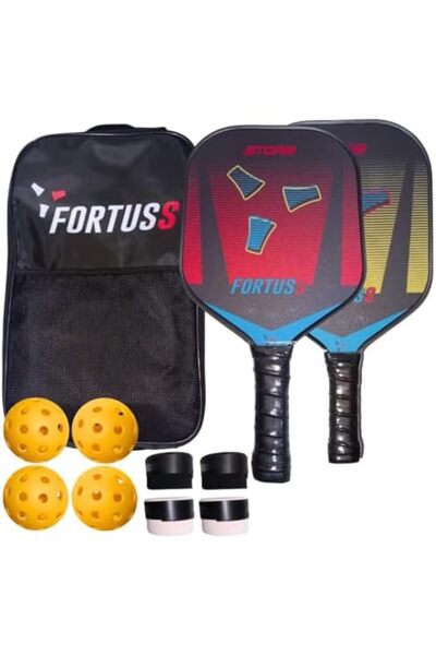 FORTUSS Pickleball Paddles Set of 2, Lightweight Fiberglass Surface, PP Honeycomb Core