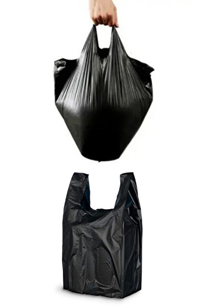 Kalbi Ticaret Kalın Siyah Poşet Küçük Boy 3 Kg Market Manav Poşeti Hışır Atlet Poşet Çöp Poşeti