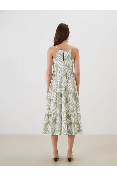 LC Waikiki Yeni Sezon Halter Yaka Desenli Katkat Elbise - S5M303Z8