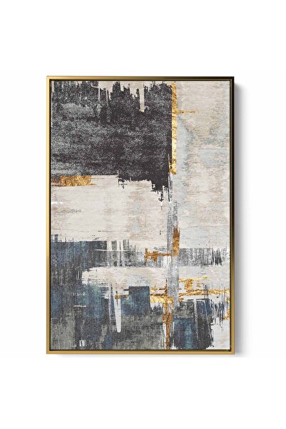 LOWHA لوحة فنية جدارية من القماش مشدودة على إطار خشبي بإطار ذهبي عائم وتصميم ...