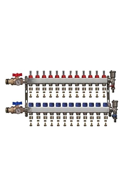 Daver Distribuitor complet 1" / 12 circuite cu conectori EK x 16 mm,