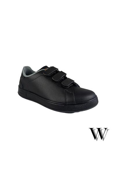 e&e Mekap 303-C Siyah Microfiber 4 Mevsim Yarı Ortopedik Günlük/İş Ayakkabısı İş Spor Ayakkabı KORUMASIZ