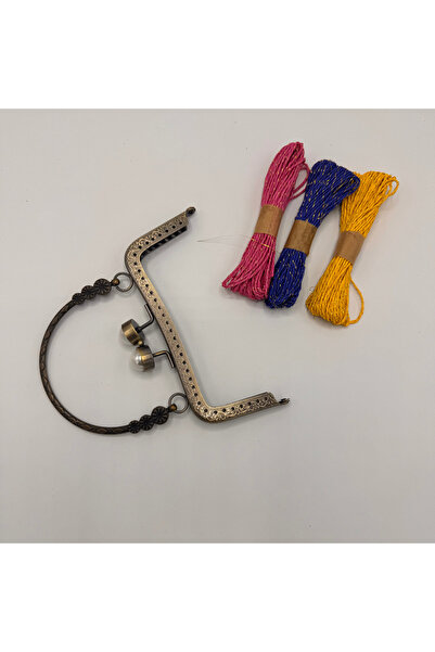 Aynalı Gömme İncili Cüzdan Klipsi Bakır