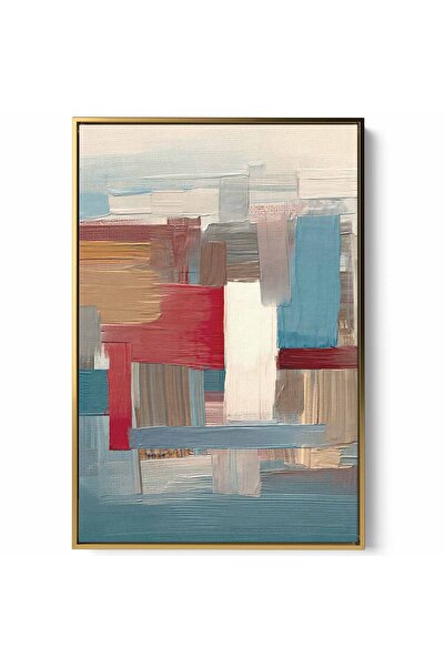 LOWHA لوحة فنية جدارية من القماش مشدودة على إطار خشبي بإطار ذهبي عائم وتصميم ...