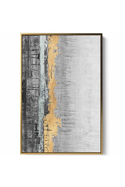 LOWHA لوحة فنية جدارية من القماش مشدودة على إطار خشبي بإطار ذهبي عائم وتصميم ...