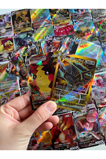 Pokemon Kart Seti Holografik VSTAR-VMAX 100 Adet Kutulu