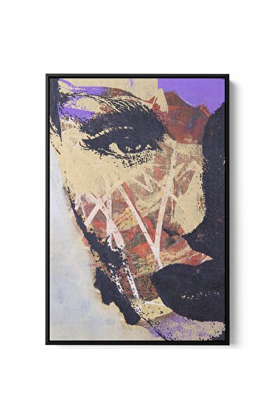 LOWHA لوحة فنية جدارية من القماش مشدودة على إطار خشبي بإطار أسود عائم وتصميم ...