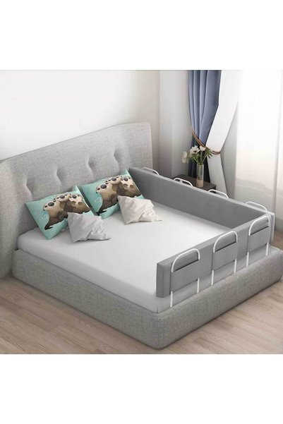RevuBaby PRO Yumuşak Bebek Güvenlik Yatak Bariyeri Yatak Korkuluğu 150 Cm Tek Parça