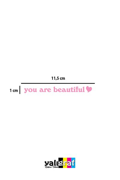 yalıgraf You Are Beautiful Sunshade Mirror Auto Sticker