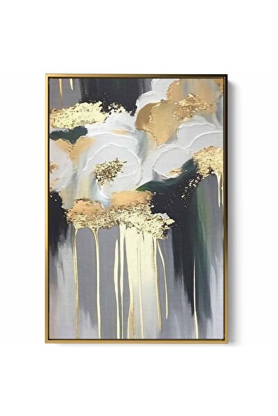 LOWHA لوحة فنية جدارية من القماش مشدودة على إطار خشبي بإطار ذهبي عائم وتصميم ...