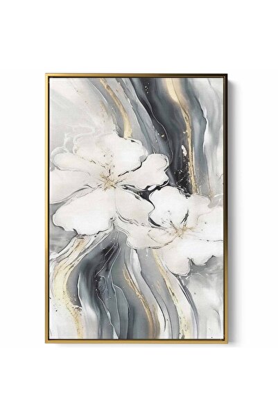 LOWHA لوحة فنية جدارية من القماش مشدودة على إطار خشبي بإطار ذهبي عائم وتصميم ...