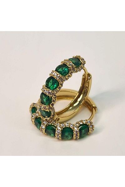 My Bijoux Cercei placați cu aur de 18K, Miriam Green