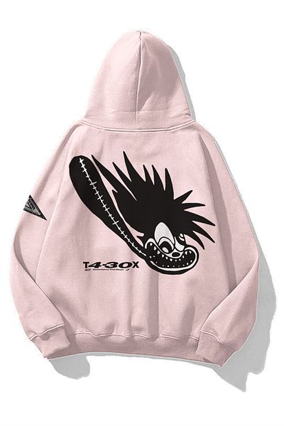 Hunors Sportswear & Company Unisex Cross System Sweatshirt Hoodie Pink