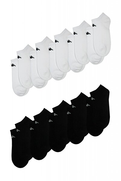 Overall Kappa Top Bottom Set of 10 pairs of short socks, men - White/black, 4...