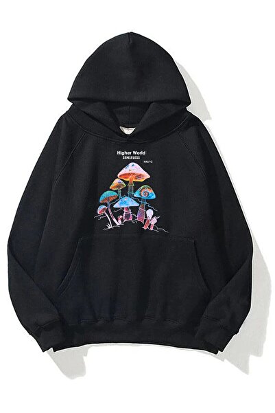 kahire Hanorac negru unisex Higher World