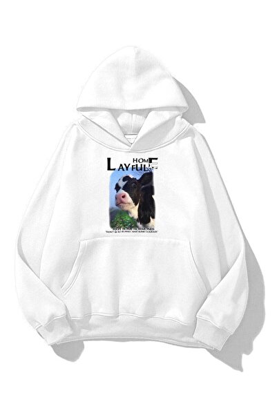 PERISENSE Unisex Layful By Φούτερ Hoodie White