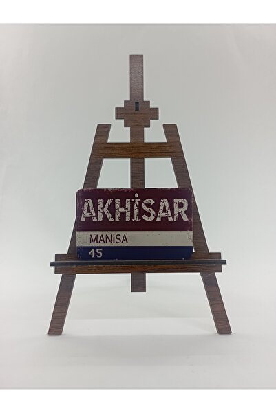 CraftbyBYC Akhisar İlçe Temalı Retro Ahşap Buzdolabı Magneti-Hediyelik Konsep...