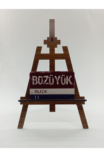 CraftbyBYC Bozüyük İlçe Temalı Retro Ahşap Buzdolabı Magneti-Hediyelik Konsep...