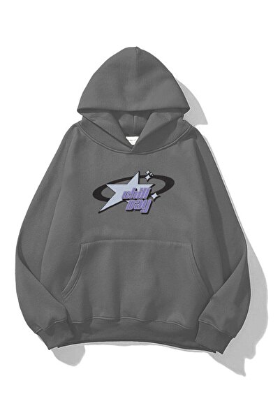 PERISENSE Unisex majica za opušteni dan, antracit