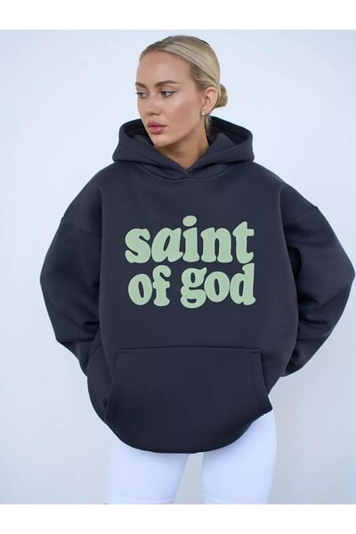 Hunors Sportswear & Company Unisex Saint of God Sweatshirt Anthracite
