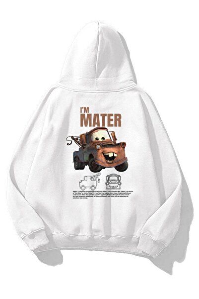 kahire Unisex I'm Mater Cars Φούτερ Λευκό