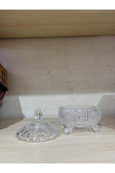CEZVE HOME Lux Glass Sugar Bowl with Lid