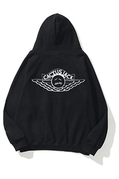 kahire Unisex Cactus Jack Air Black Φούτερ με κουκούλα