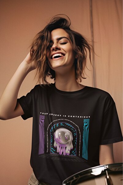 ArtYus TRIOCĂ CU MÂINĂ SCURTĂ CU Gât rotund, imprimată prin transfer, cu text...