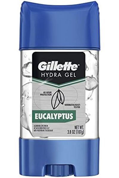 Gillette Hydra Men's Antiperspirant and Deodorant Gel, Eucalyptus Scent, 70ml, Compressed Air Spray