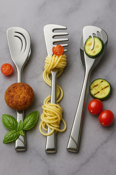 CEZVE HOME Stainless Steel 3-Piece Tongs Set |   Pasta - Salad - Pastry Tongs Set