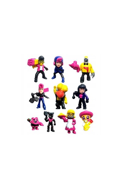 OEM Set 10 Figurine type Brawl Stars 2, multicolor, 7 cm