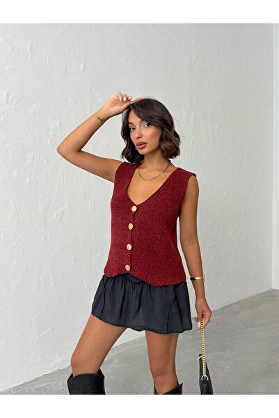 Nosia Women's Buttoned Knitwear Vest