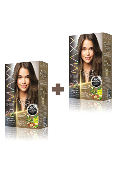 MAXX DELUXE 2'li Beauty Expert Set Saç Boyası 6.0 Koyu Kumral